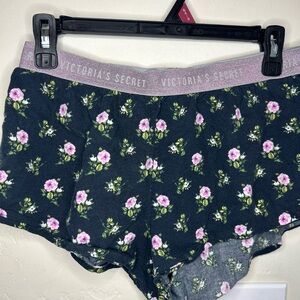 Victoria's Secret Floral Panties - Black and Pink